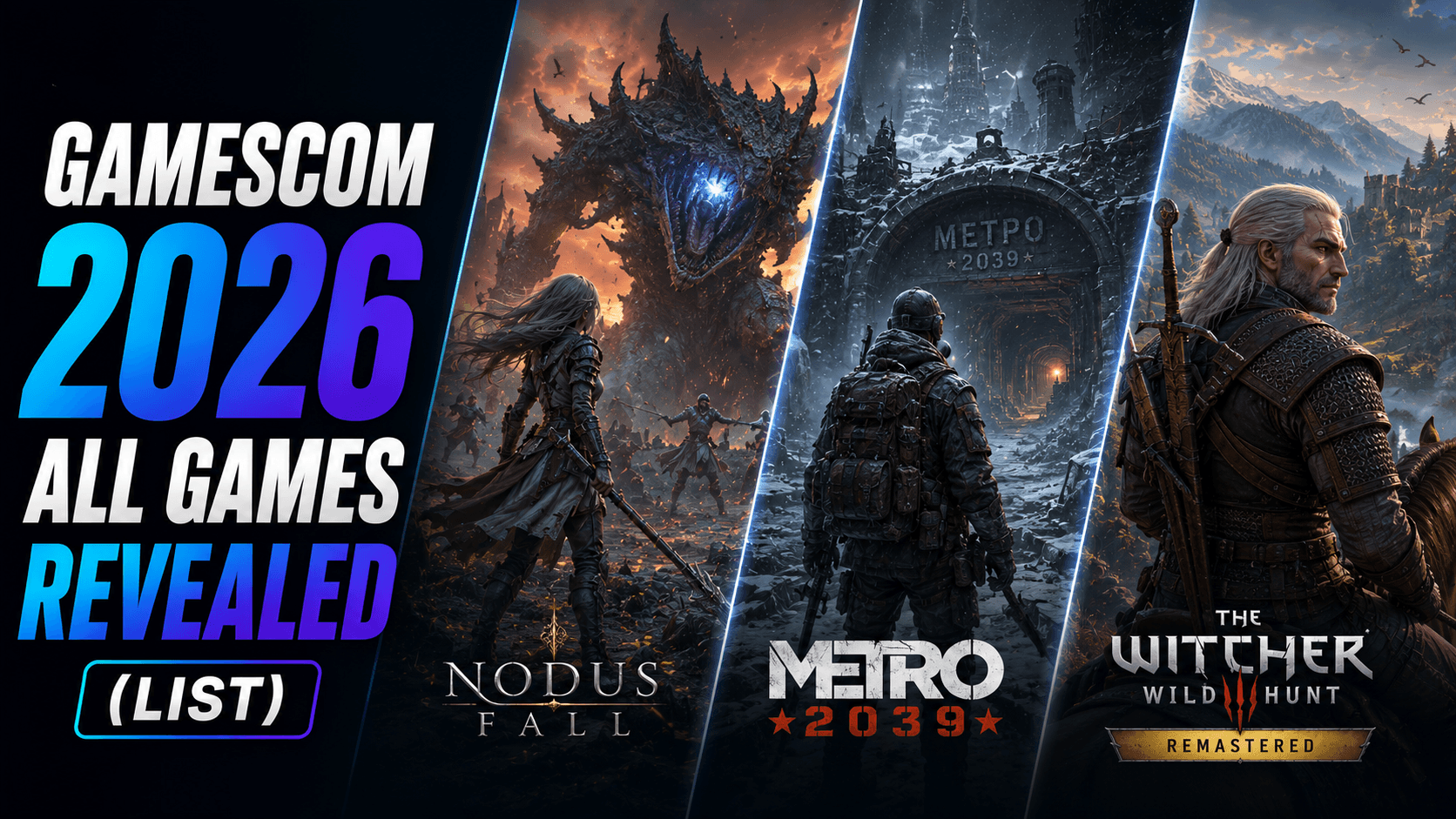 Gamescom 2026 - All Games Revealed List